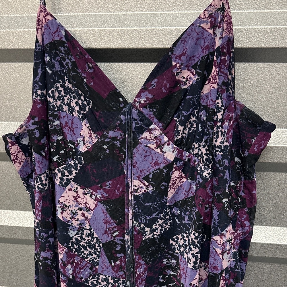 BP Womens Ruffle Floral Mini Dress Coquette Girl Feminine Patchwork Sz 2X whimsy - Picture 3 of 8